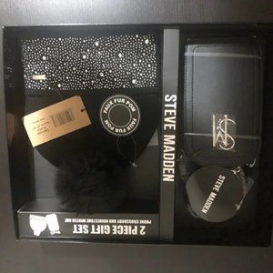 Steve Madden - Phone Crossbody and Rhinestone Winter Hat- 2 Piece Gift Set